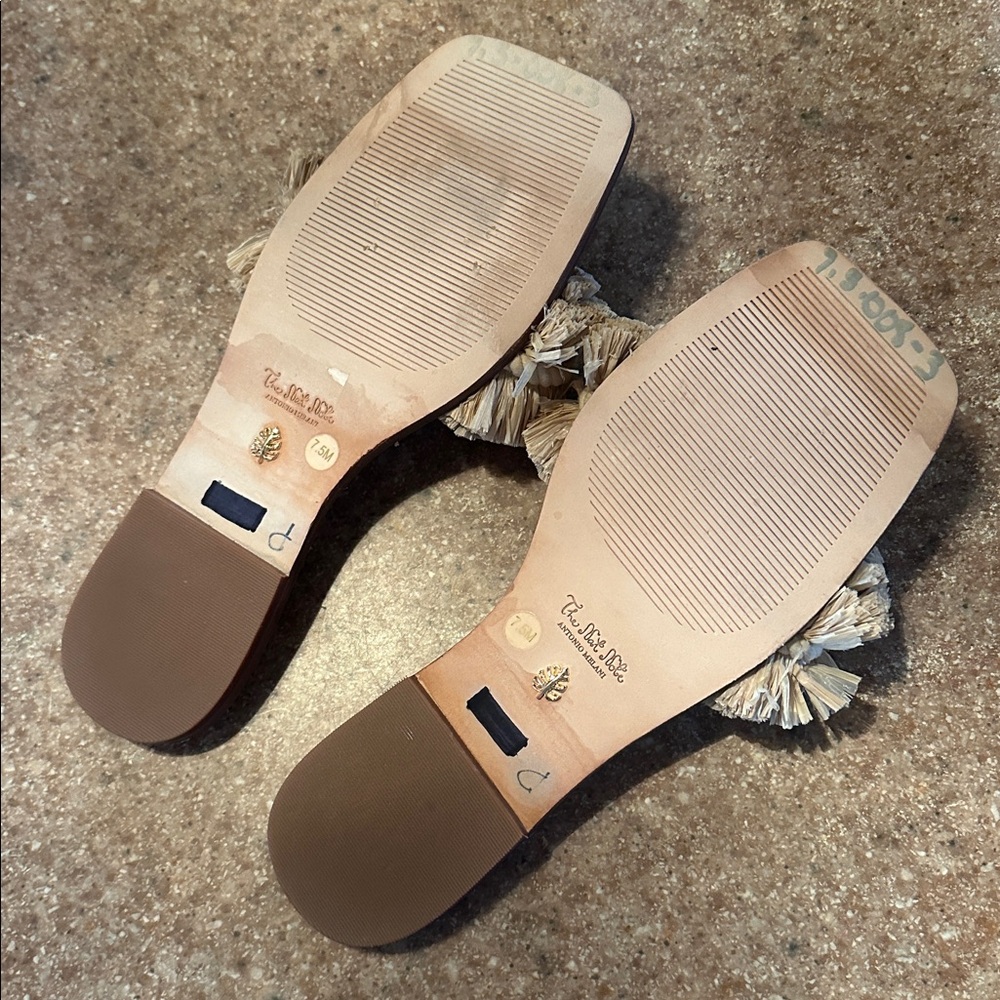 NWOB Antonio Melani - the Nat Note Madruga Braided Raffia Flat Sandals 7.5 - Picture 7 of 7